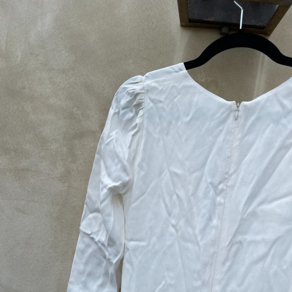 Reformation Gatsby Maxi Dress Ivory Deep V-Neck Twist Front Detail High Slit - Picture 12 of 12